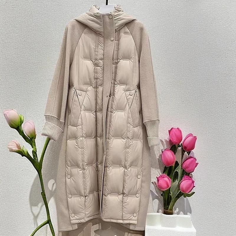 【F41】2024冬季连帽新款时尚气质修身显瘦高端洋气羽绒棉服