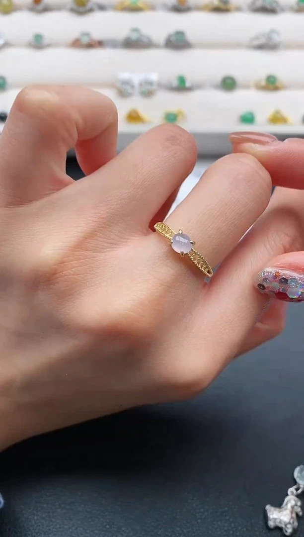 银S925镶嵌戒指翡翠22222222+5