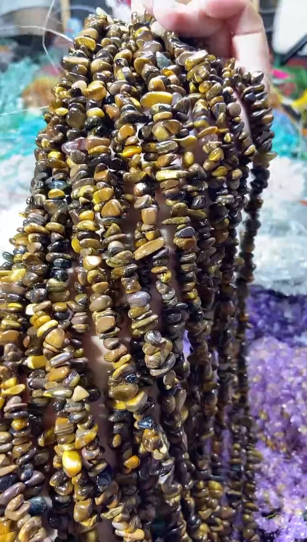 水晶珠宝半成品未镶嵌黄虎眼