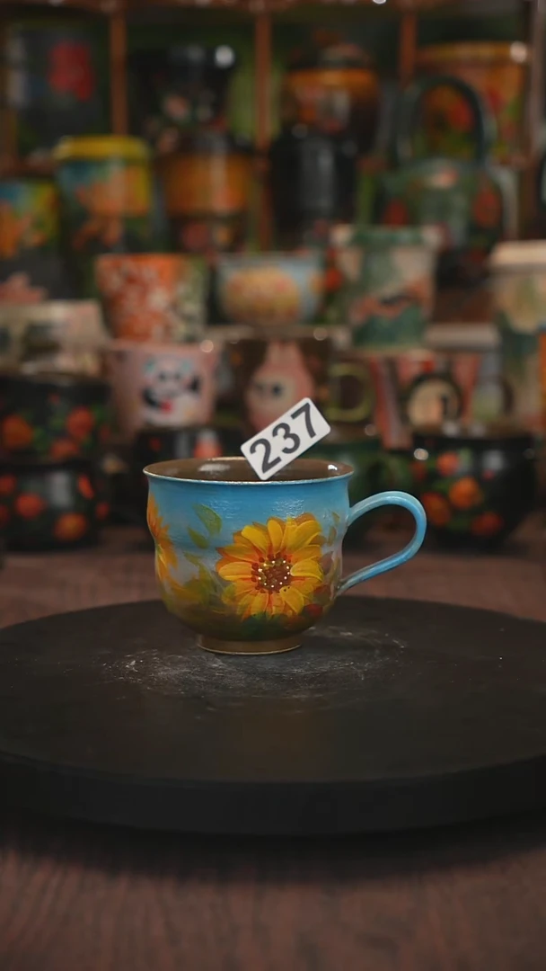 紫砂油画手绘釉下彩237