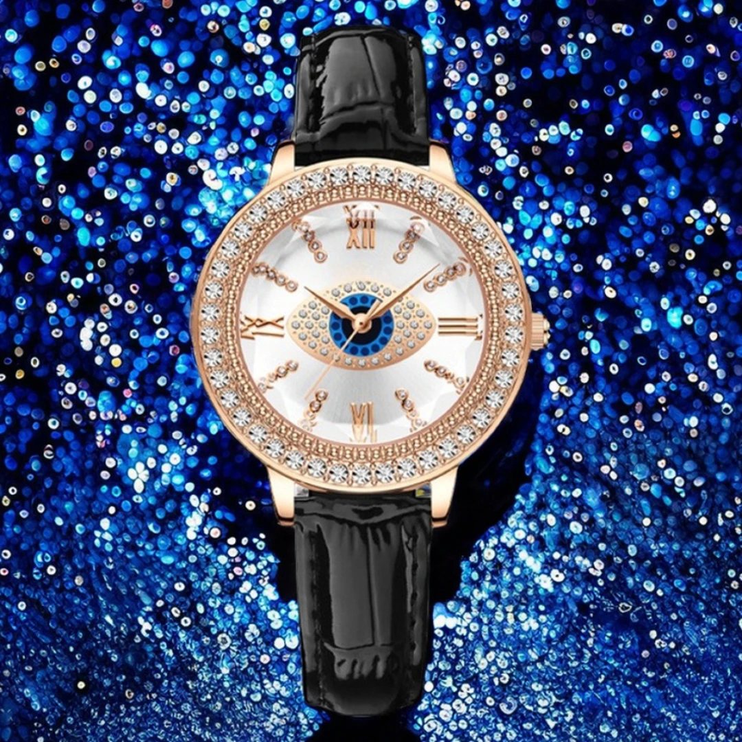 复古手表时尚潮流恶魔之眼满圈钻轻奢气质女表-5698