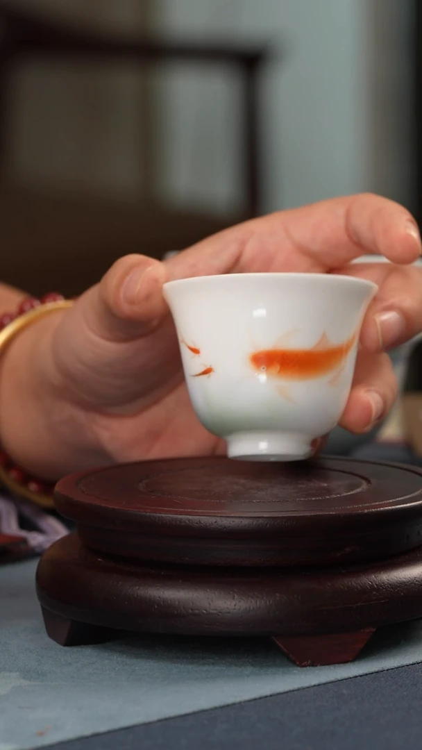 杯子省高 黄景初 鲤鱼薄坯