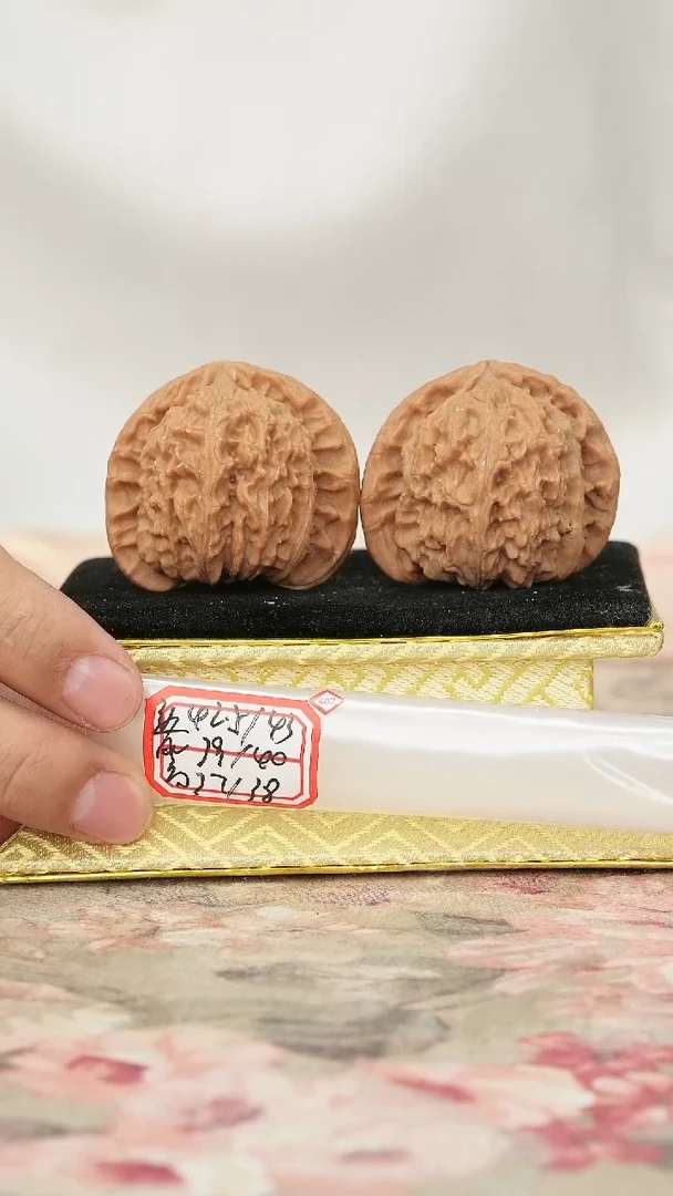 把件文玩核桃白狮子