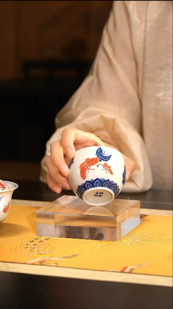 L红丰窑蝴蝶缸杯