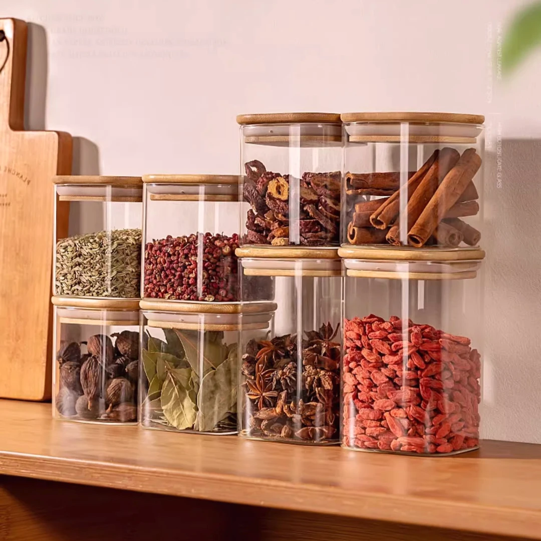 香料收纳盒调料罐分装瓶高硼硅玻璃密封储物罐调味瓶罐厨房家用