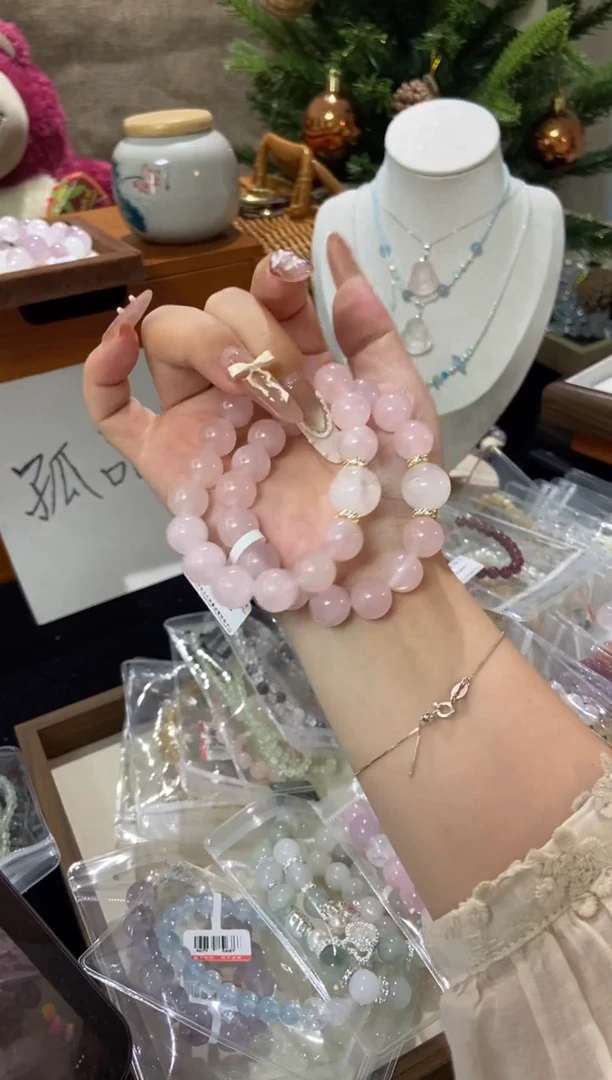 水晶手串未镶嵌孤品捡漏均匀瑕疵介意勿拍