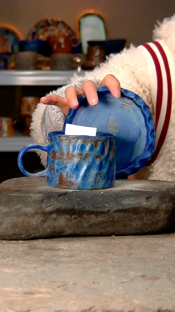 【闪购商品】146高温釉下手工同款，微波炉烤箱可进