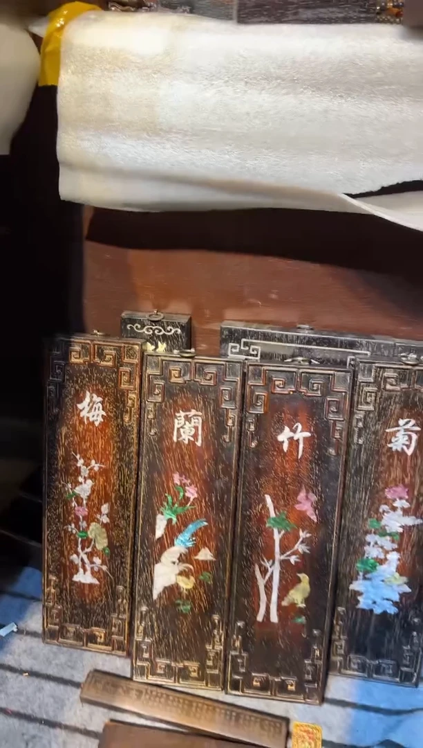 木紫檀梅兰竹菊