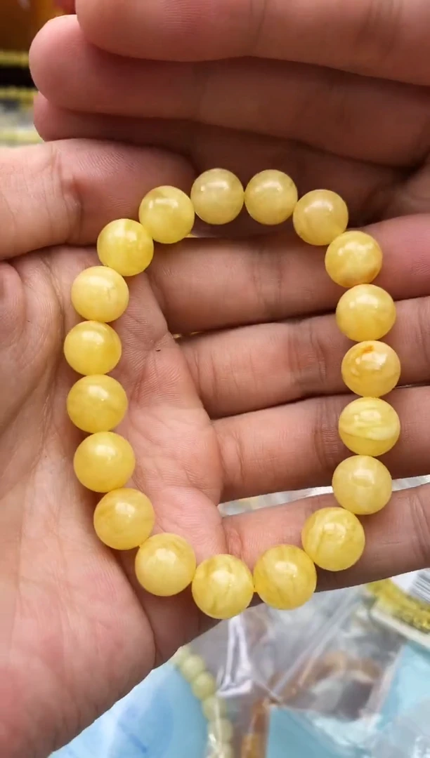 裸石蜜蜡未镶嵌手串卡10