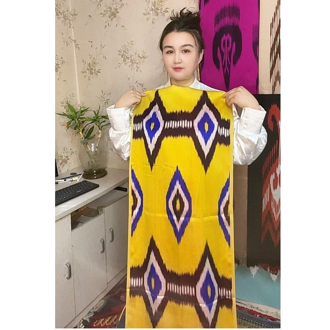 2025新疆和田丝绸艾德莱斯40x750cm布料