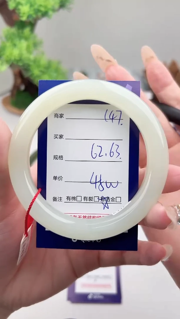 未镶嵌手镯和田玉微色差C47