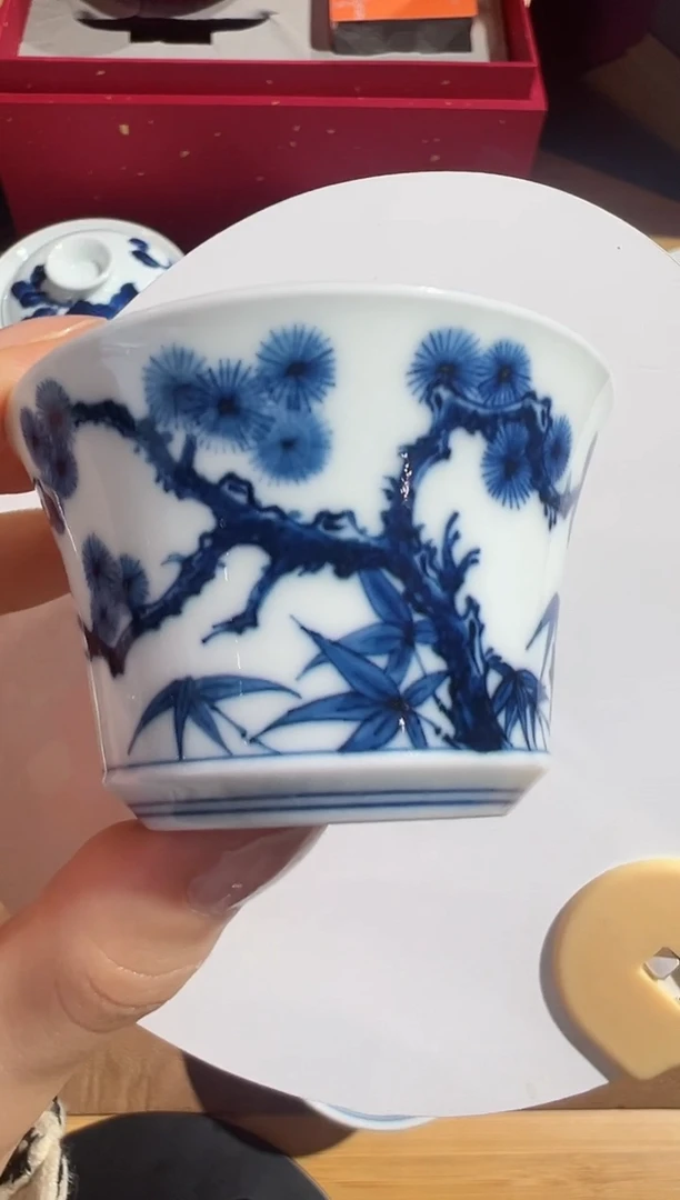 5****爱雨后 湛蓝系列 松竹梅 品杯