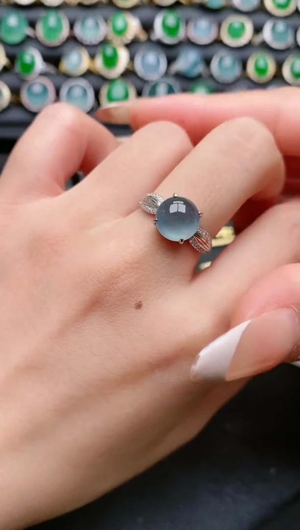 【闪购商品】翡翠戒指银S925镶嵌111111