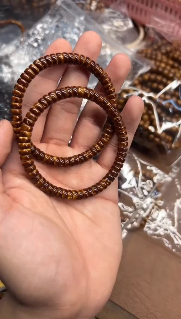 手串紫金鼠A906 4*7鼠尖纯肉熔岩花皮药片