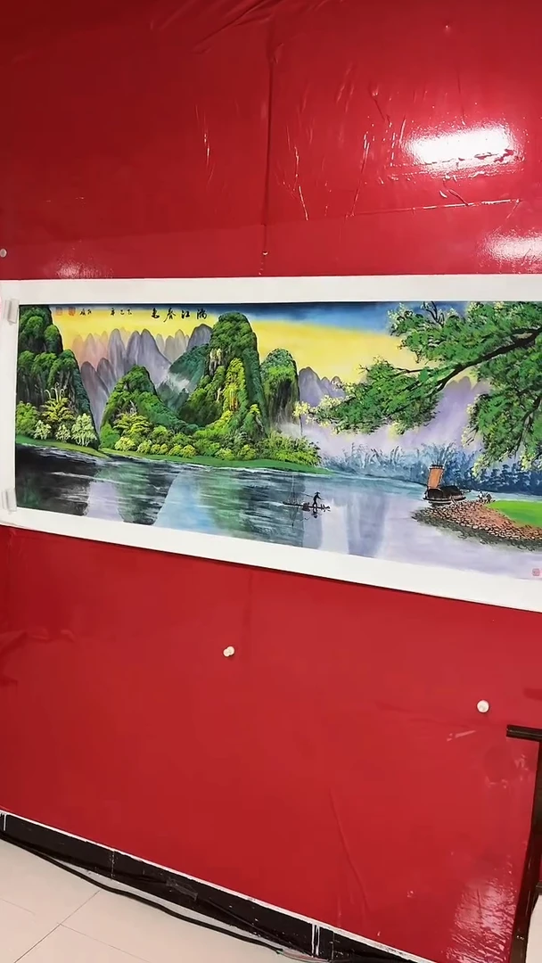 国画陈丽娟-漓江山水-六尺