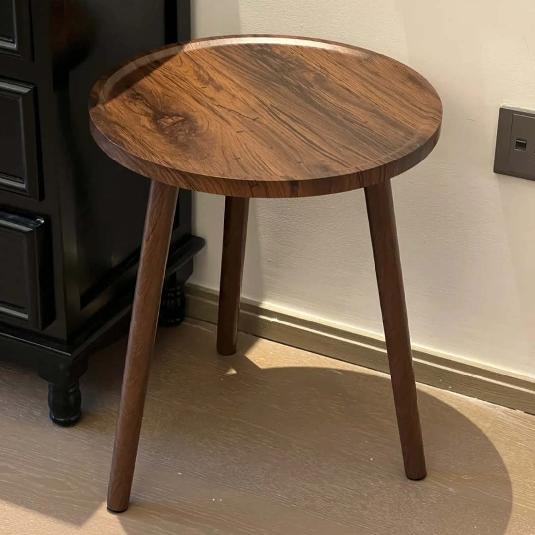 侘寂风茶几阳台沙发边桌角几简约休闲艺术小圆几小圆桌小茶几