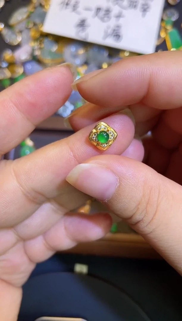 吊坠(不含链)银S925镶嵌翡翠1