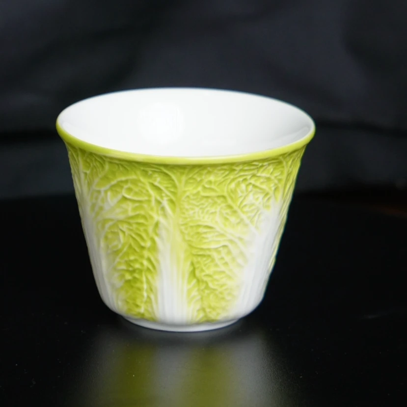 摆件   白菜杯 瓷杯
