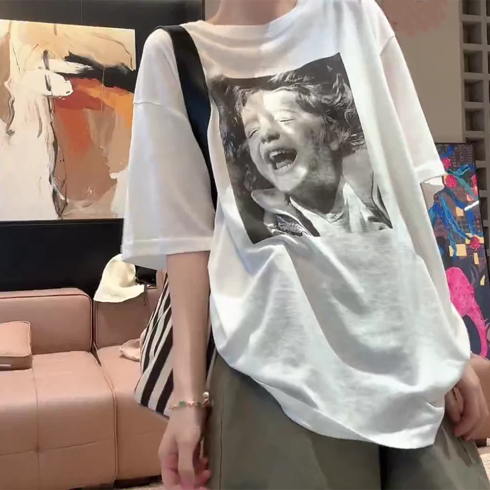 【微笑小孩】短袖t恤女夏季时尚百搭洋气衣服显瘦半袖C5427