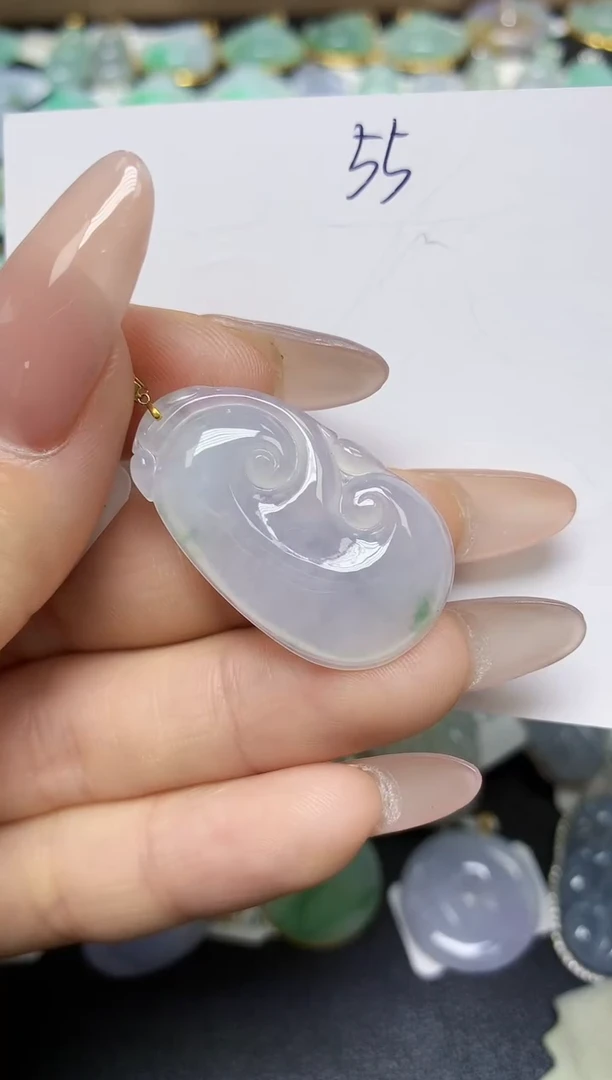 翡翠18K金镶嵌颈饰天然翡翠A货