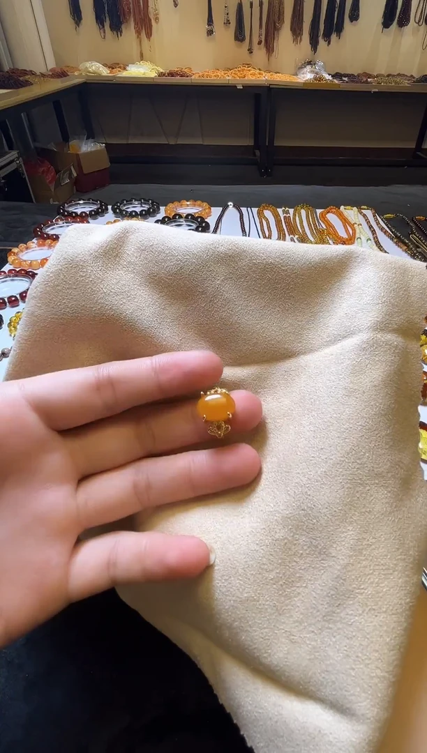 裸石蜜蜡合金蜜蜡戒指