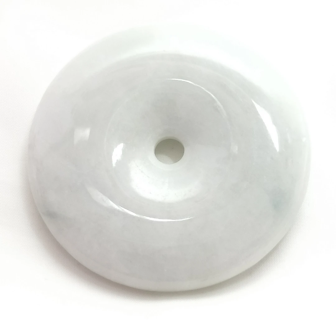 SSW2405103-154天然翡翠A货冰糯平安扣吊坠1（已鉴定 已评估）