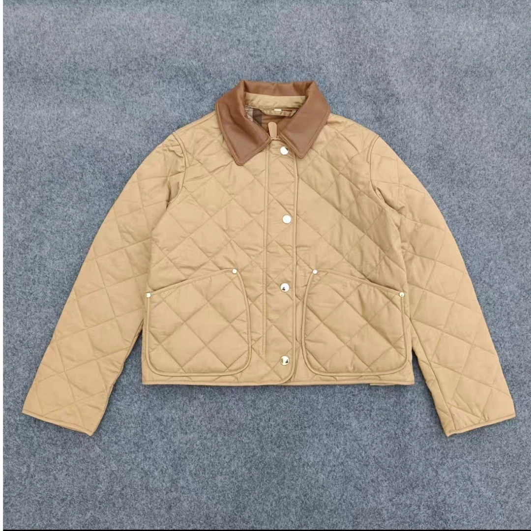 秋冬新款女保暖休闲短款菱格雪丽棉服-VM25464