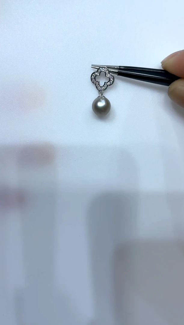 海水珍珠银S925镶嵌吊坠(赠链)海水珍珠