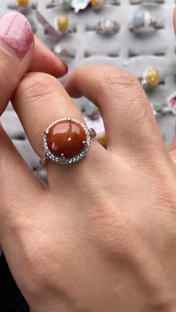 【闪购商品】翡翠戒指银S925镶嵌11111111     7