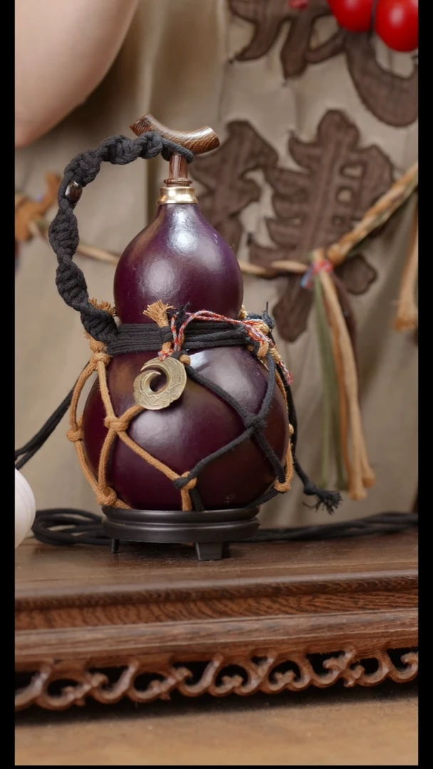 136号精品天然大漆酒葫芦一物一拍~