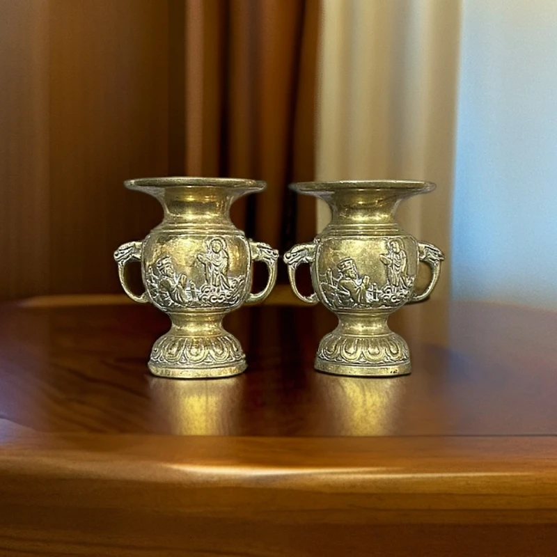 海外回流花器佛像平安插花花瓶