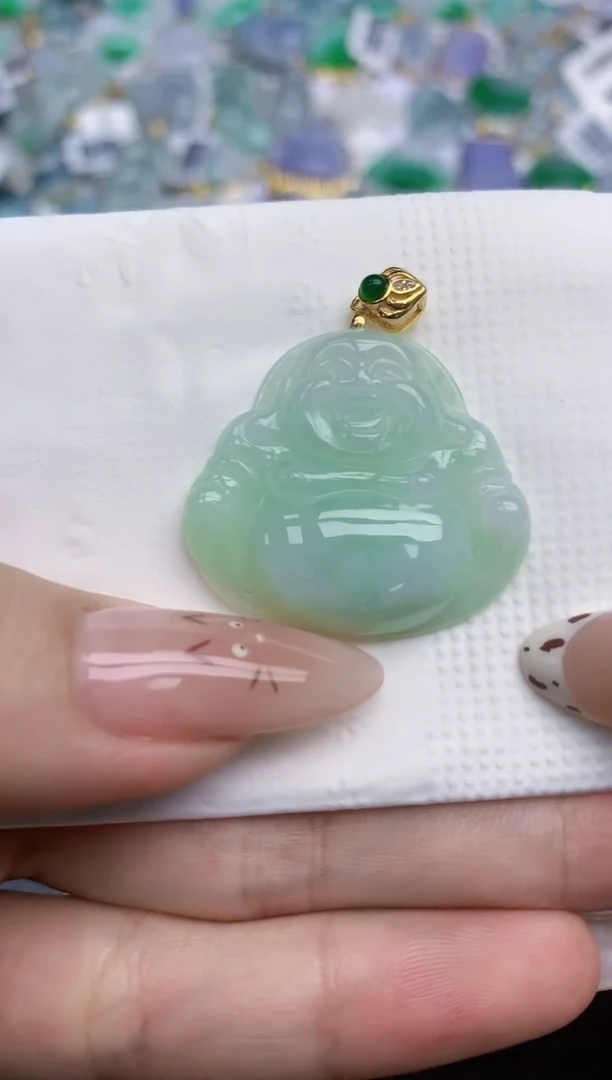 翡翠银S925镶嵌颈饰10   天然翡翠A货