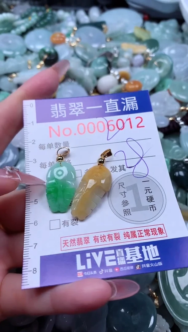 翡翠未镶嵌吊坠(不含链)6012