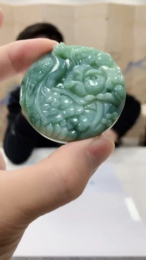 【闪购商品】定制翡翠未镶嵌5152bb-毛货挂件48