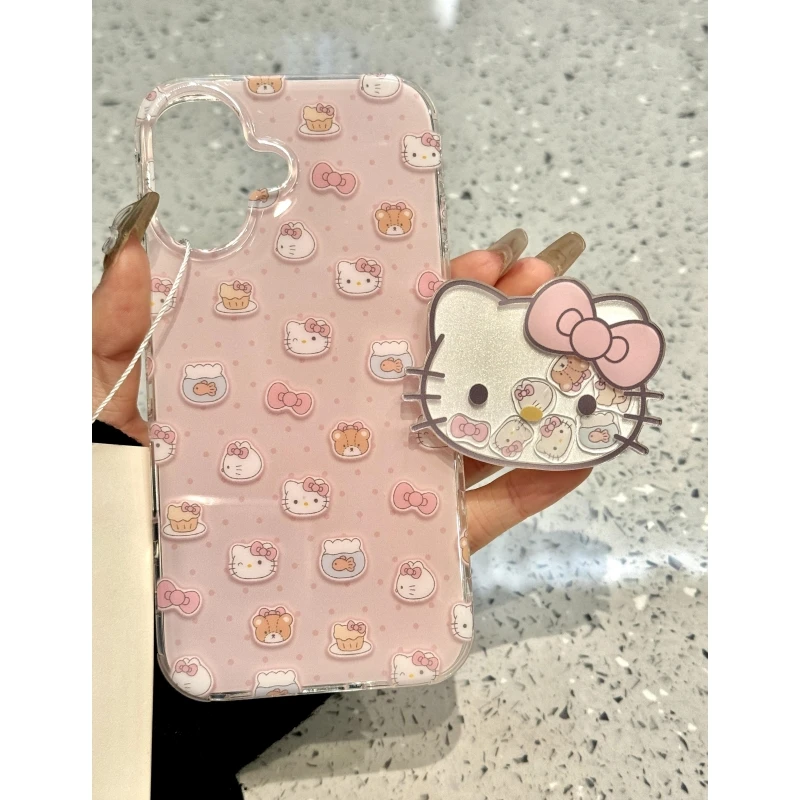 奥菲顿粉底KT猫摇摇乐适用iPhone16大孔手机壳华为vivo小米15oppo