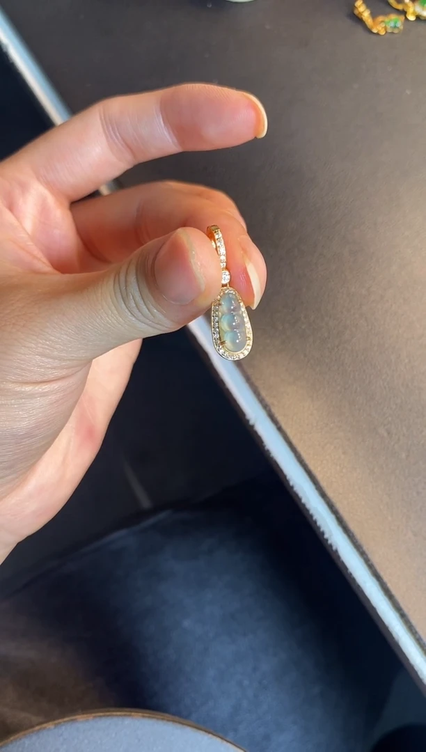 吊坠(不含链)银S925镶嵌翡翠1
