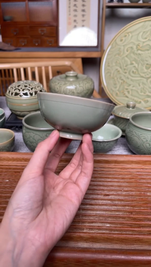 其他耀州窑纯手工素面玉兰杯  微瑕