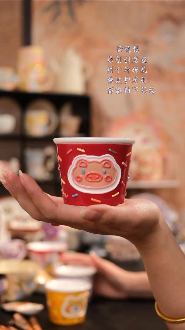 摆件景德镇手工手绘设计师款1