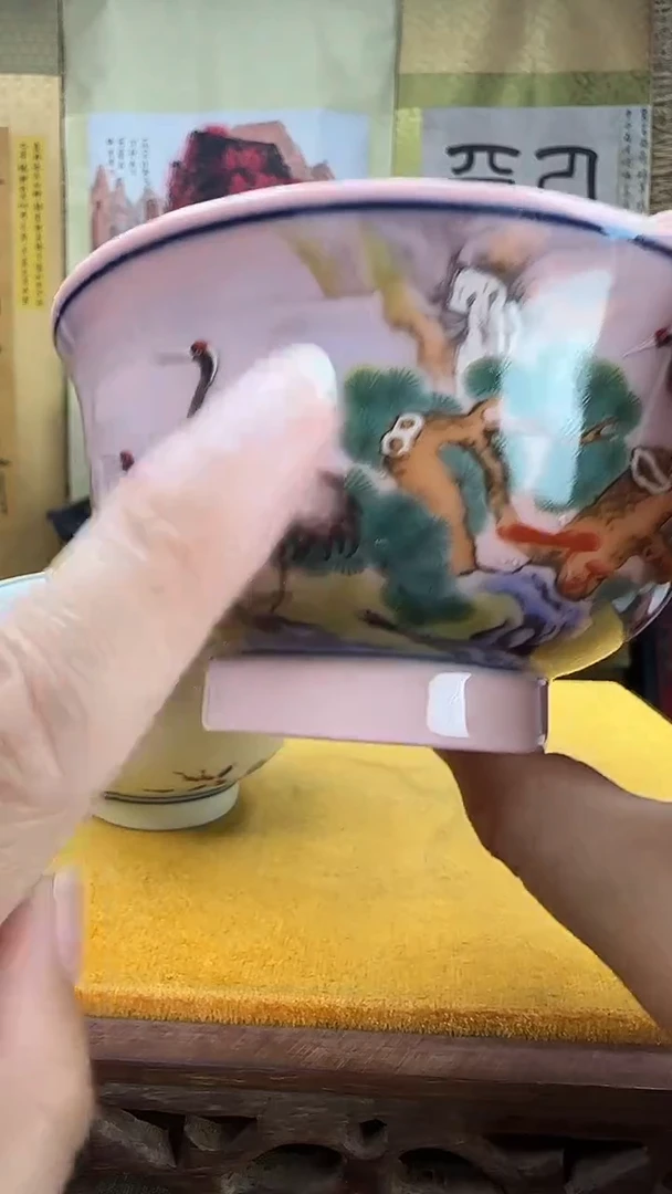 瓷片景德镇陶瓷瓜蝶碗