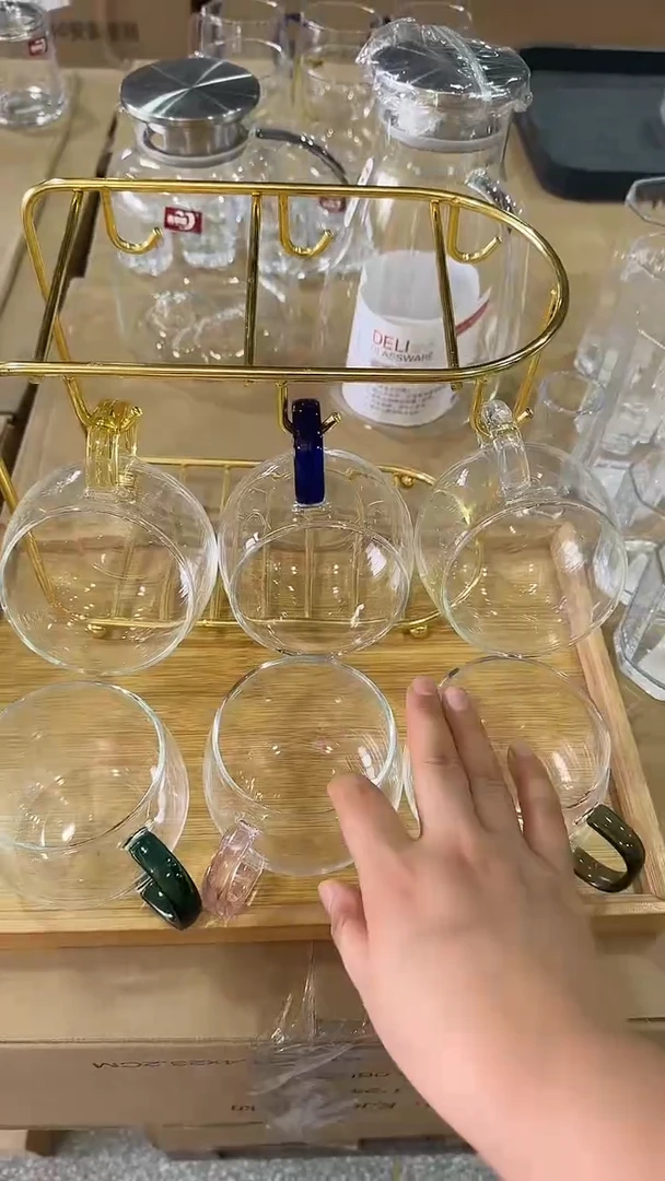 水晶玻璃盖子款300毫升6个