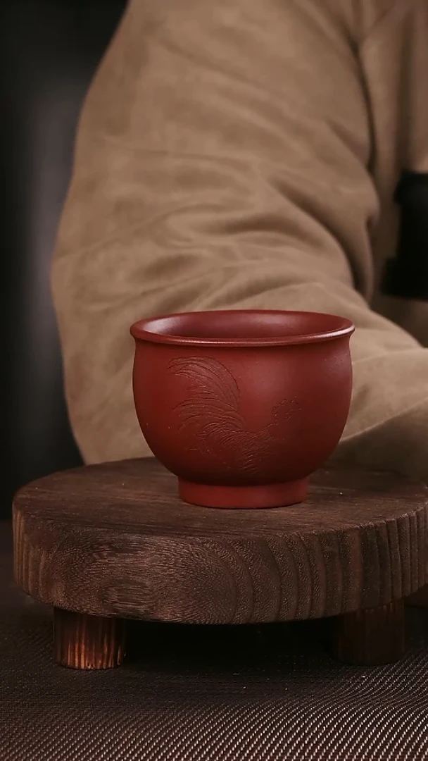 茶杯紫砂紫砂刻绘主人杯71