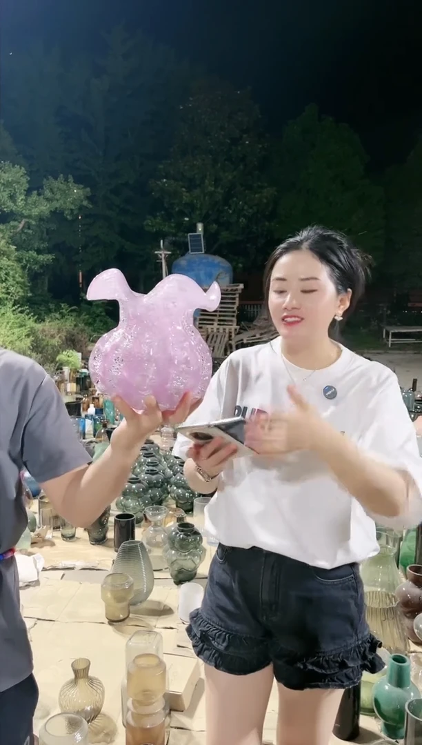 XX-琉璃粉色福袋花瓶