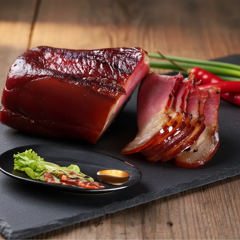 陕西安康镇坪腊肉正宗安康特产农家土猪肉柏树枝柴火烟熏腊肉