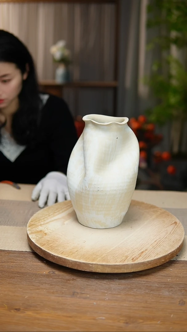 【闪购商品】陶瓷 花器陶瓷花瓶手捏瓶005瑕疵