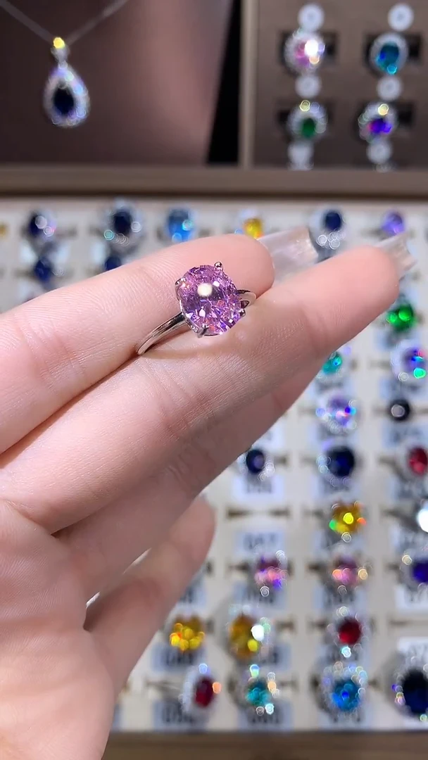 银S925镶嵌戒指碧玺810