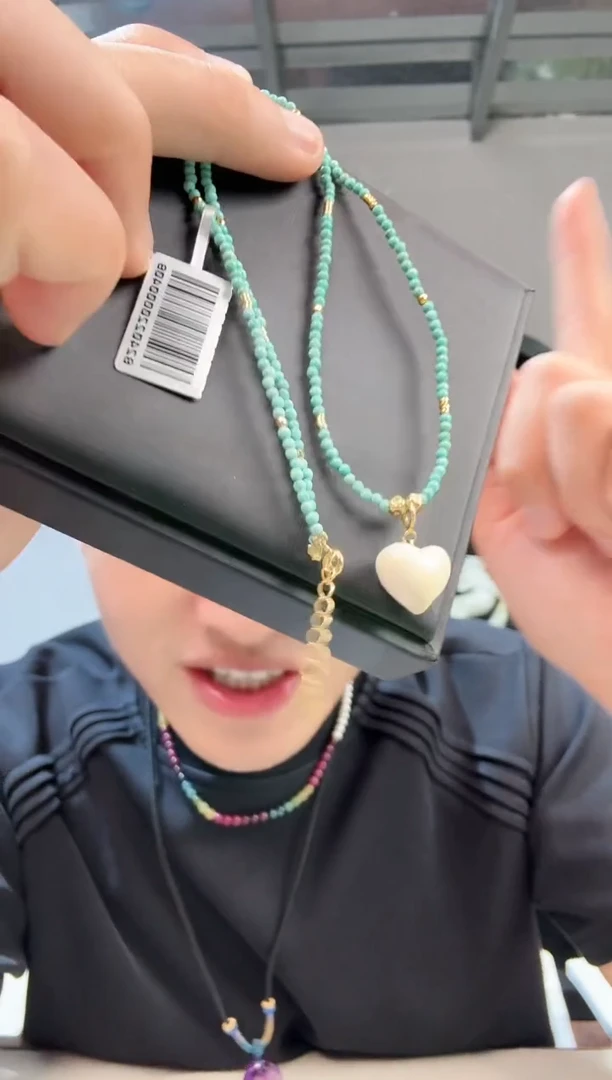 未镶嵌绿松石项链晶6681