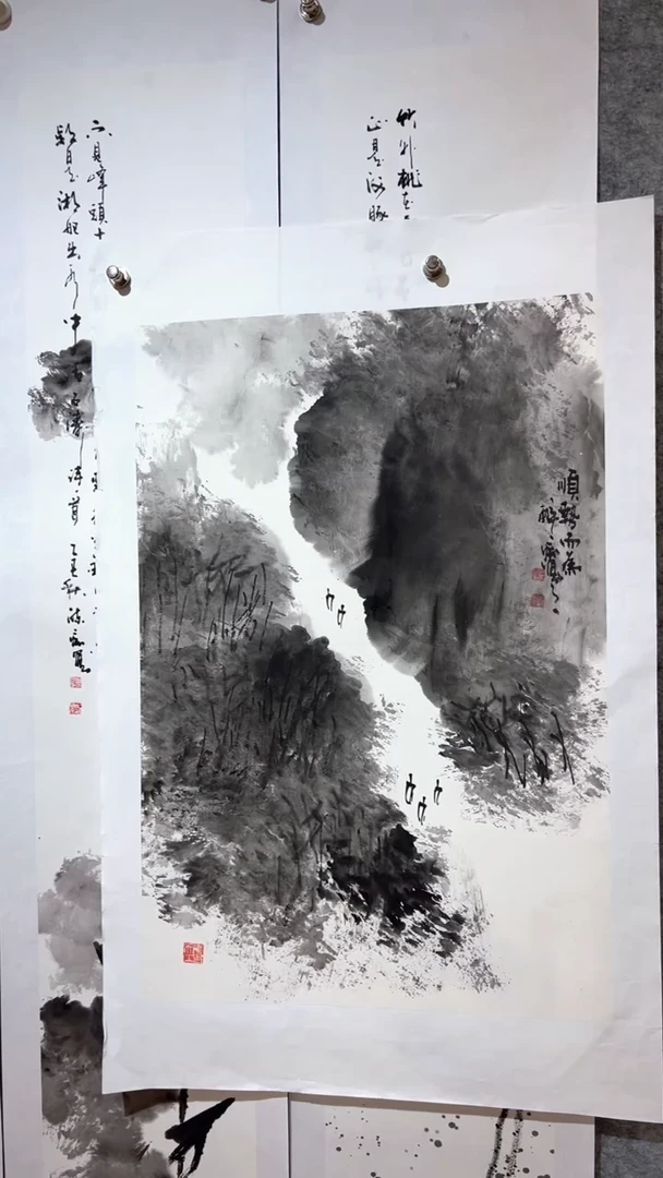 国画刘**?张自学水墨国画18