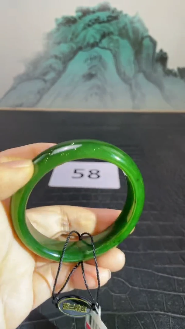 未镶嵌手镯和田玉（碧玉）甜*圈58