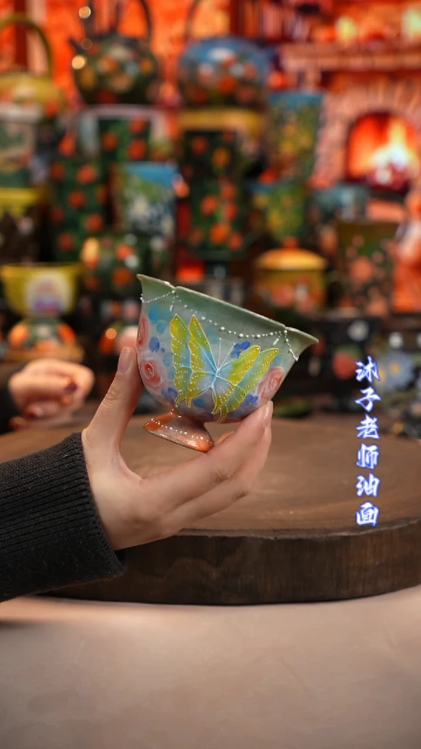 油画   釉下彩  杯子