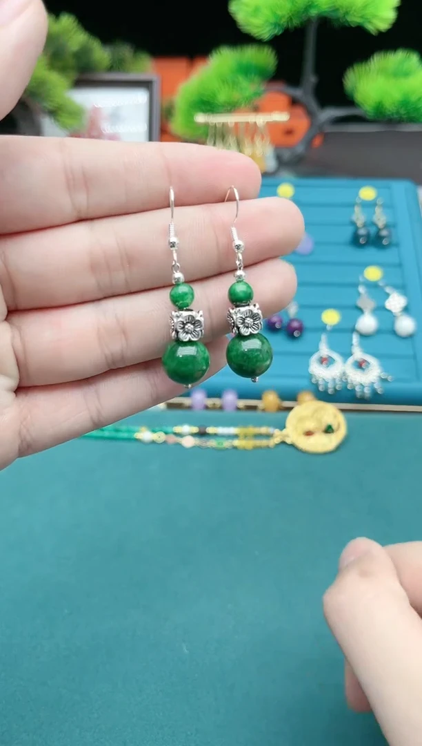 【闪购商品】玛瑙/玉髓耳钉银S925镶嵌413000